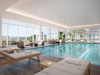 indoor pool at AVE Hamilton Green in White Plains, NY